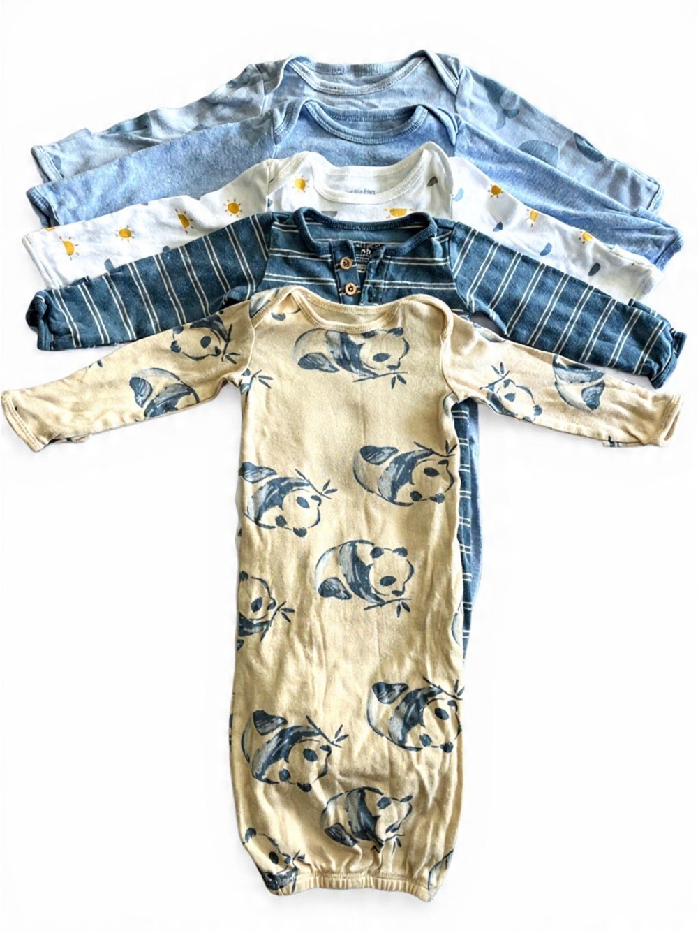 Baby Boy bundle  (x5) - Baby One-Piece Gown - no stains, like new